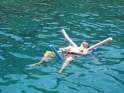 Thomas asleep in the sea Turkey